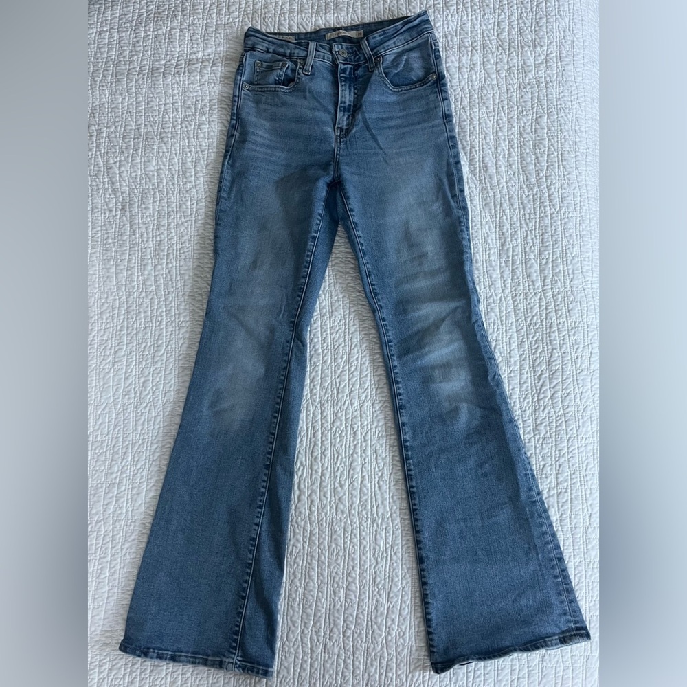 Levi's 726 Women's Flare Jeans Light Blue Size 26 x 32